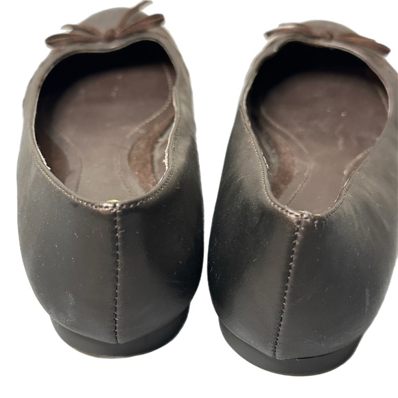 Chaps flats shoes, brown, size 6 B, casual with bows - Picture 5 of 7